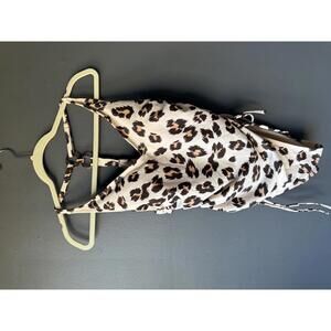 Leopard Print One-Piece Swimsuit with Adjustable Side Ruching